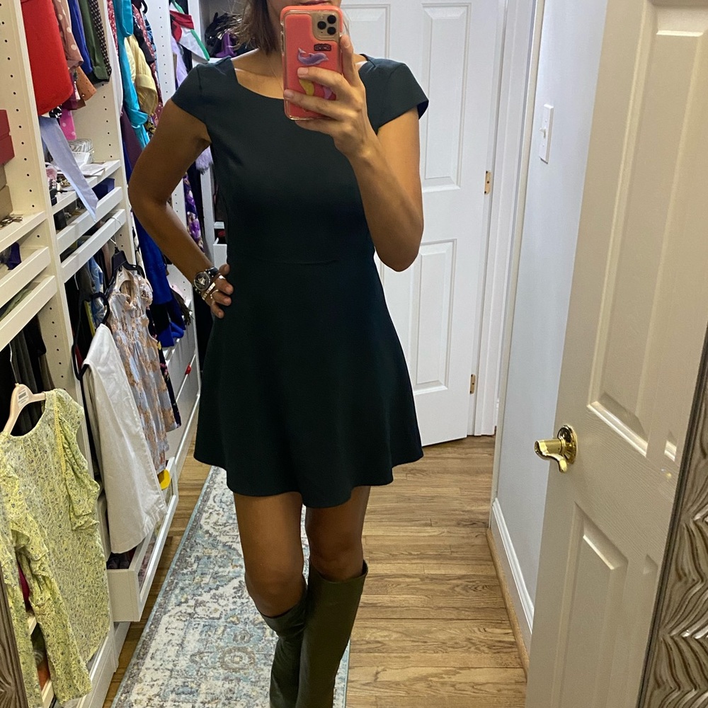 French Connection Classic Dark Green Dress US size 4